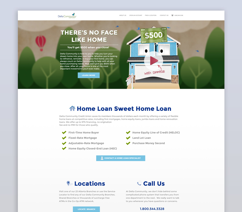 Delta Community Credit Union Web Design