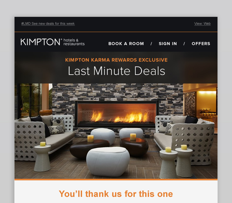 Kimpton Hotels Email Design